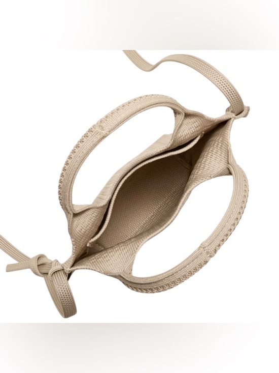 NWT - VIVAIA Mini Zahara Knit Crossbody Handbag in Almond - Picture 4 of 5